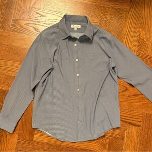 Peter Millar Navy Geometric Lightweight Button Down Shirt